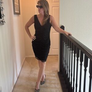 BCBG Generation Sz 8 mesh ruched dress